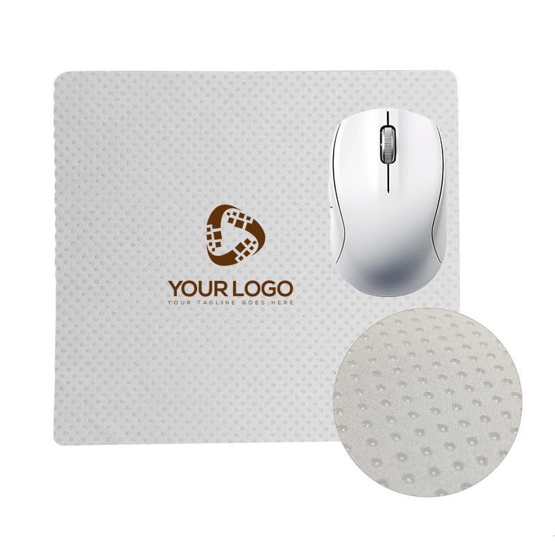 Non-Slip White Fabric Mouse pad